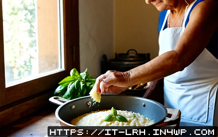 Home 16 요리 기법 여행 실생활에 적용하기 - Photorealistic Italian home kitchen, an older Italian woman applying a cooking technique learned dur...